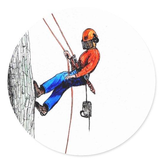 Tree Surgeon Arborist Classic Round Sticker