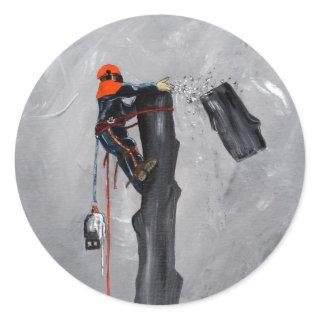 Tree Surgeon Arborist Classic Round Sticker