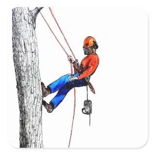 Tree Surgeon Arborist Forester Square Sticker