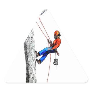 Tree Surgeon Arborist Triangle Sticker
