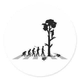 Tree Trimmer Classic Round Sticker