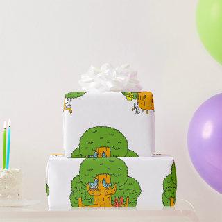 Tree with Forest Animals Cute Nature