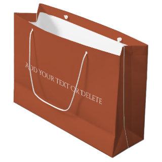 Trend Colors - Burnt Copper Color - Solid Large Gift Bag