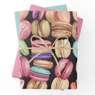 Trendy and Artistic Watercolor Macarons Pattern  Sheets