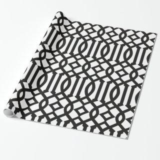 Trendy Black and White Trellis Pattern