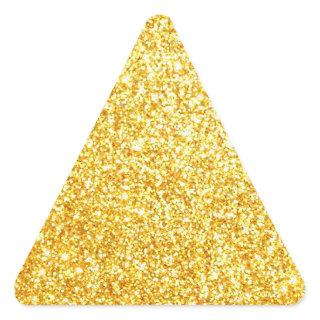 Trendy Blank Gold Glitter Template Modern Elegant Triangle Sticker