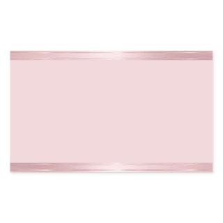 Trendy Elegant Modern Rose Gold Blank Template Rectangular Sticker