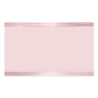 Trendy Elegant Modern Rose Gold Blank Template Rectangular Sticker