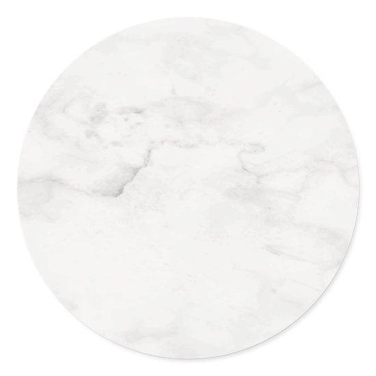 Trendy Elegant White Marble Blank Template Custom Classic Round Sticker
