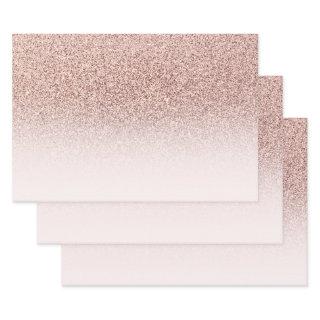 Trendy Faux Glitter Rose Gold Elegant ombre  Sheets