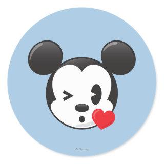 Trendy Mickey | Flirty Emoji Classic Round Sticker
