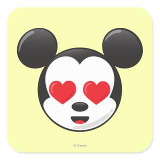 Trendy Mickey | In Love Emoji Square Sticker