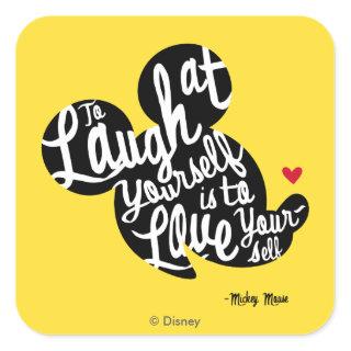 Trendy Mickey | Laugh At Yourself Square Sticker