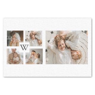 Trendy Minimalist Collage Fathers Photo Daddy Gift Tissue Paper