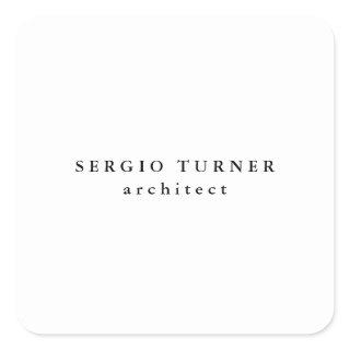 Trendy Minimalist Professional Square Sticker