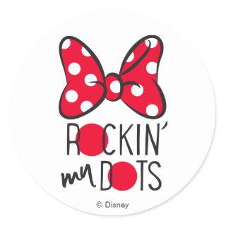 Trendy Minnie | Rockin' My Dots Classic Round Sticker