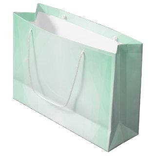 Trendy Mint Green Modern Elegant Template Large Gift Bag