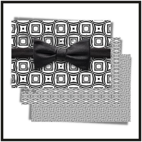 Trendy Modern Black & White Geometric Pattern   Sheets