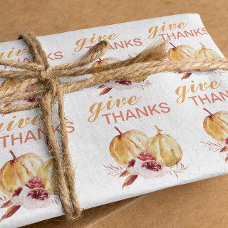 Trendy Orange & Red Give Thanks & Pumpkin  Sheets