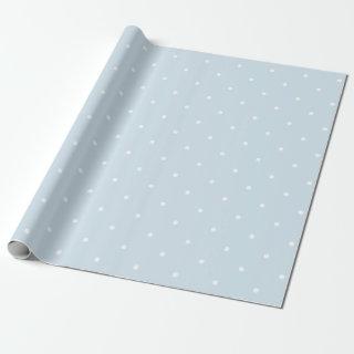 Trendy Pastel Blue and White Polka Dots