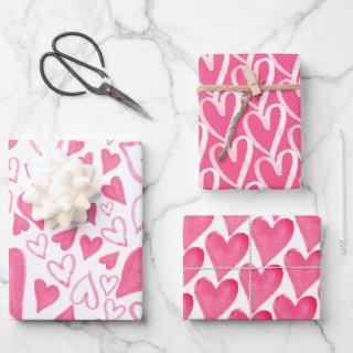 Trendy Pink Hearts Valentines Day