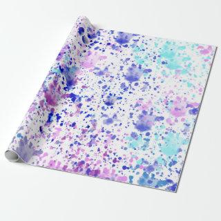 Trendy Purple & Teal Watercolor Splatters