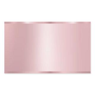 Trendy Rose Gold Modern Elegant Blank Template Rectangular Sticker