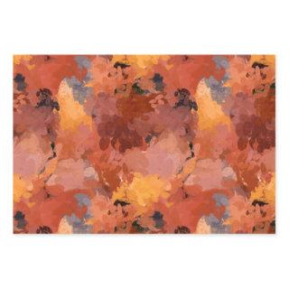 Trendy Terracotta Brown Orange Abstract Pattern  Sheets