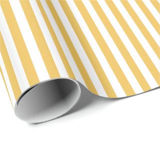Trendy Yellow and White Wide Horizontal Stripes