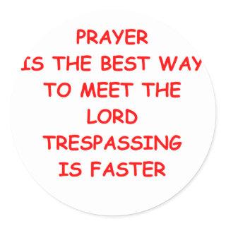 TRESPASSING CLASSIC ROUND STICKER