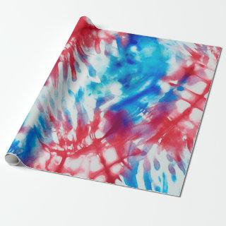Tri-Color Tie Dye Bliss, Red, White, Blue