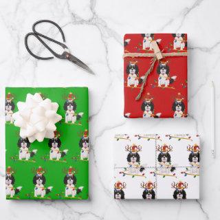 Tri Colored Cavalier Christmas Holiday  Sheets
