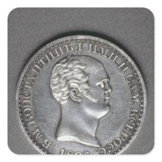 Trial  for a Rouble of Constantine Pavlovich Square Sticker