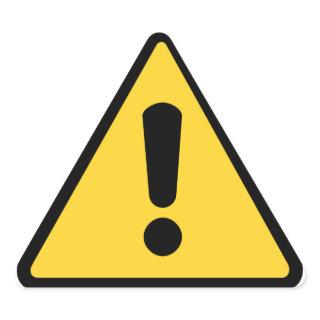 Triangle warning sticker