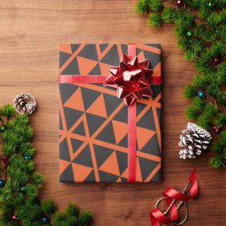 Triangles Orange Black Minimal Pattern