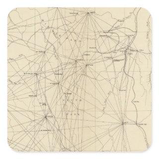 Triangulation Map of Colorado Square Sticker