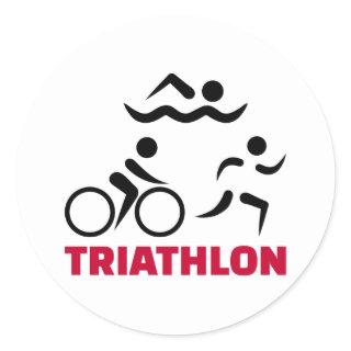 Triathlon Classic Round Sticker
