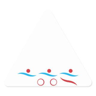 Triathlon modern cool logo triangle sticker
