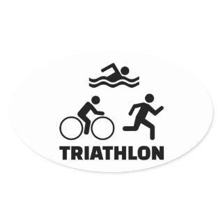 Triathlon Oval Sticker
