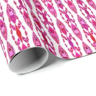 Tribal Batik - Burqundy and Fuchsia Pink