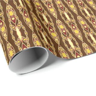 Tribal Batik - Chocolate Brown and Beige