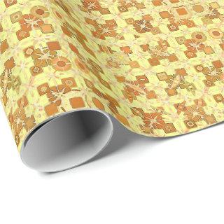 Tribal Batik - golden yellow, brown and tan