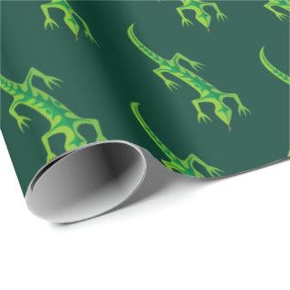 Tribal Lizard Green Pattern