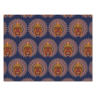 Tribal Warrior King Ritual Mask Tissue Paper