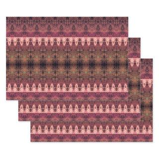 Tribal Western Pattern Brown Pink Bull Cow Skull  Sheets