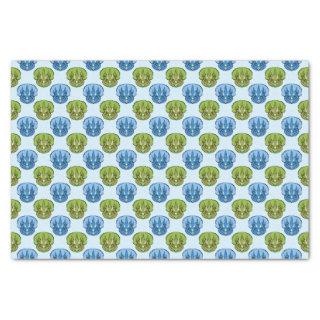 Triceratops Blue and Green Cute Dinosaur Pattern Tissue Paper