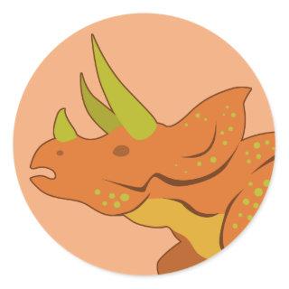 Triceratops (Face) Classic Round Sticker