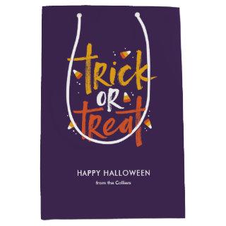 Trick or Treat Candy Corn Halloween Medium Gift Bag