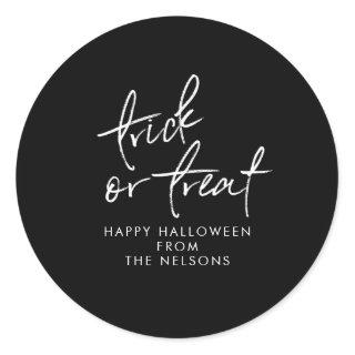 Trick or Treat Halloween Favor Treat Bag Sticker