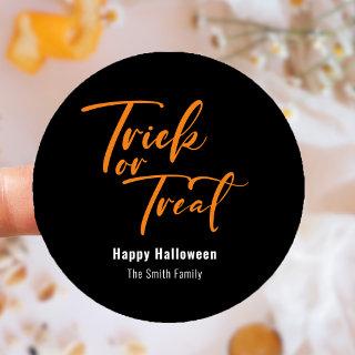 Trick or Treat Halloween Favor Treat Sticker